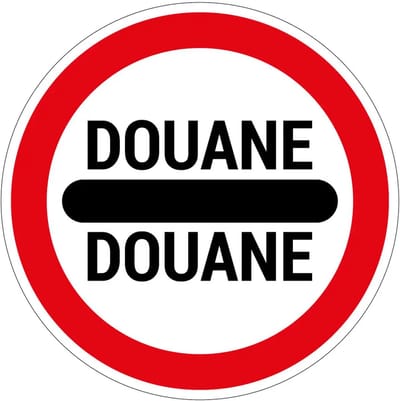 Douane bord - F10 | gecoat dibond materiaal | 10 cm