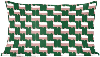 Sierkussens - Kussentjes Woonkamer - 60x40 cm - Vlechtpatroon - Groen - Roze - Geometrisch