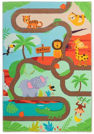 Zacht vloerkleed kinderkamer - Snugway Jungle groen 160x230 cm