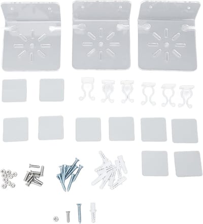 Drie Stuks Acryl Wandplank, Zwevende Plank voor Beveiligingscamera, Babyfoon en Organisatie in Badkamer, Slaapkamer, Woonkamer en Keuken
