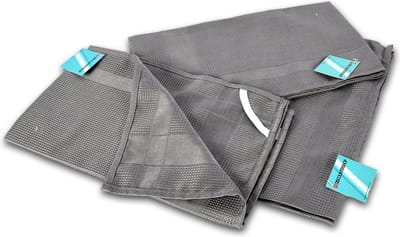 Set van 3 Grote Grijze Polier Doeken 42x68cm | Veelzijdig inzetbaar voor Auto en Huishouden