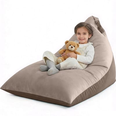 Solidchoice- Zitzakstoelhoes 1,2 m - Extra grote fluwelen zitzakhoes - Wasbare zitzak zonder vulling - Driehoekige luie bankovertrek - Geschikt voor volwassenen/tieners/kinderen - Ultrafijne stof voor comfort en duurzaamheid