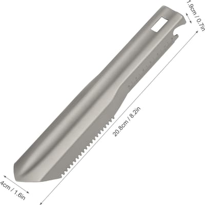 Pelle à main ultralégère en titane, outil multifonction, truelle de randonnée avec pochette de transport pour jardinage, randonnée, camping, creusement