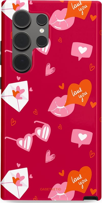 Casetastic Hoesje Geschikt voor Samsung S24 Ultra - Stijlvolle Beschermende Duo-layer Case - Liefdesbrief