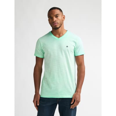Petrol Industries - Heren T-shirt met V-hals PolarisSur - Groen - Maat XL