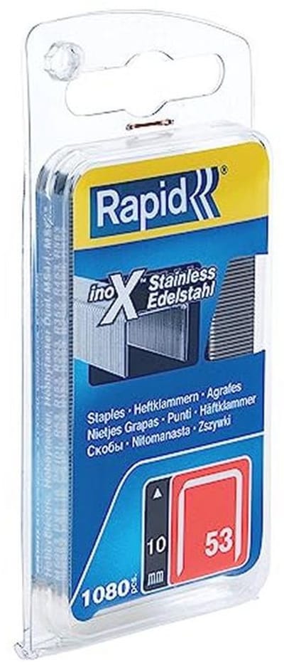Stainless Steel Stapels Type 53 voor Tacker - 10mm - 1.080 Stuks - Geschikt voor Hout en Stof