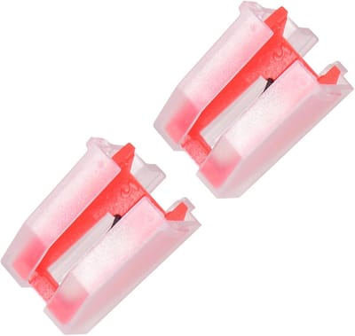 Platenspeler Naald - Stylus Naald - Vinyl Luisteren - Duurzaam ABS Aluminium - 2 Stuks - Rood