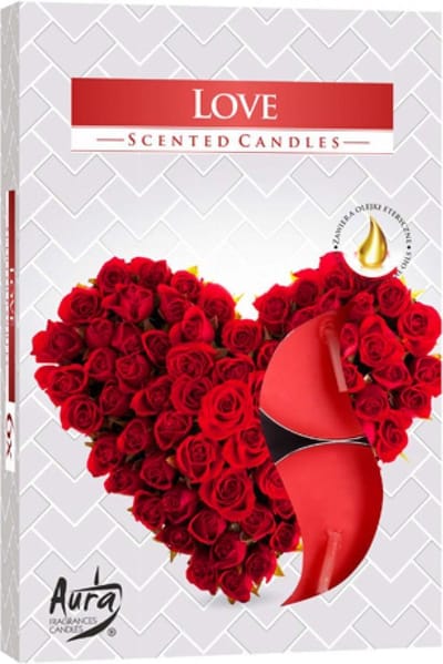 Bispol Geurtheelichten 'Love' – Set van 6 Stuks