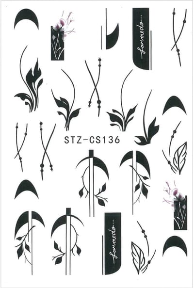 Allepaznokcie - Planten Nagelstickers - Dunne Zelfklevende strips