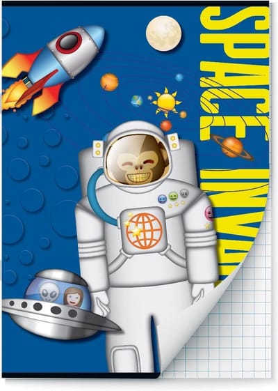 Emoji - Space Monkey schriften Ruit 10 mm A4 - 2 stuks