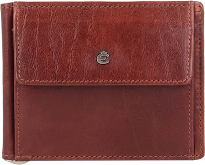 Esquire Toscana portemonnee leer 12 cm - Jongens - Horizontaal - coffee
