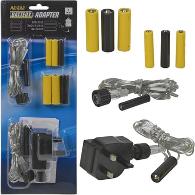 Batterij Adapter Oplader voor AA/AAA - Netvoeding Vervanger voor Elektronische Apparaten