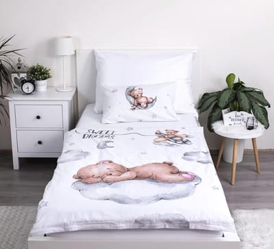 Complete Kinderbeddenset 100 x 135 cm - Katoenen Dekbedovertrek & Kussensloop voor Peuters en Baby's - Öko-Tex Standaard