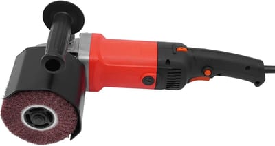 Satijnen machine - Borstelslijper polijstmachine - Metaal bewerken - 6 Snelheden instelbaar - 12cm wiel diameter - Rood zwart