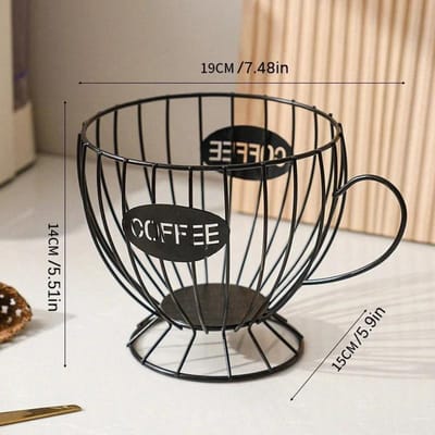 1 pièce Porte-Capsules de Café Grande Capacité Récipient pour Crème à Café Forme Irrégulière Tasse de Rangement pour Capsules de Café black