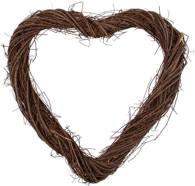 Clayre & Eef Krans 40x40x4 cm Bruin Rotan