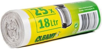 Pedaalemmerzakjes - 18 L - Wit - 25/Rol