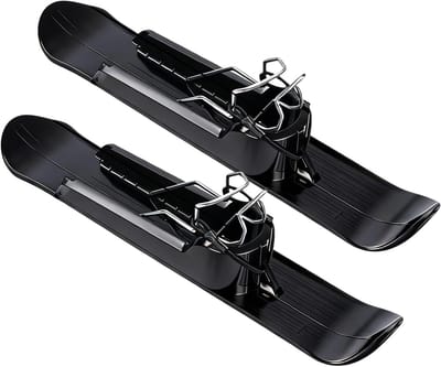 Kinderwagenski's - Kinderwandelwagen Ski-accessoire - Winterse Uitstapjes - Gereedschapsloze Montage - 2.35" Max Breedte - Zwart