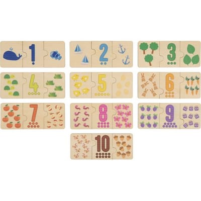 LUPILU Houten puzzel (Tellen en matchen)