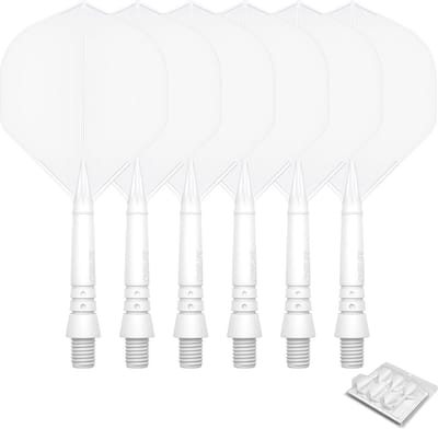Dartpijlen Assortiment 2BA Shafts en Flights Wit