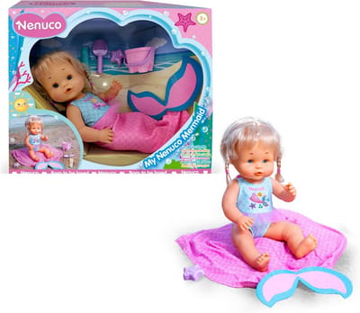 Zeemeermin Staart Baby Pop met Verwijderbare Staart - Watervriendelijk Speelgoed voor Kinderen vanaf 2 Jaar