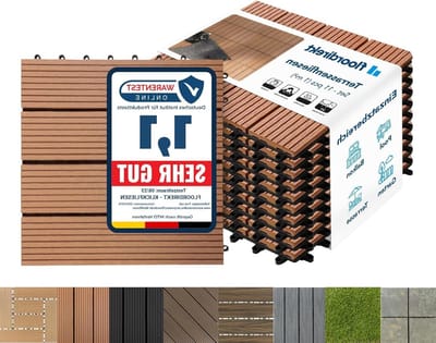 Terrastegels - Kliktegels Composiet - Buitenruimte Creëren - Weerbestendig Composiet - 1 m² - Lichtbruin