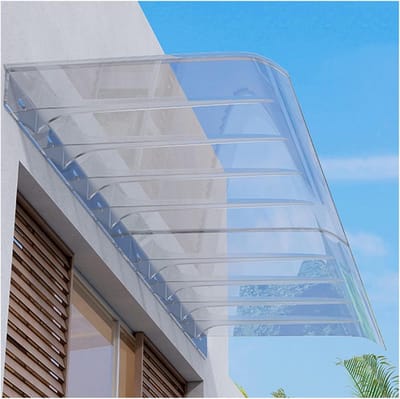 Voordeur Luifel - Buitenluifel Veranda - Bescherming tegen Weer - Onzichtbaar Zonder Steun - 40x180cm - Transparant
