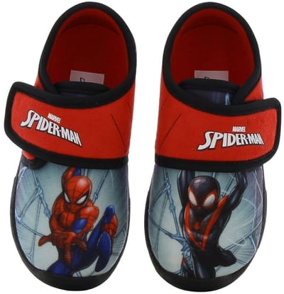 Spiderman - Pantoffels kinderen voor jongens - Sloffen kind met klittenbandsluiting - Schoenen van 2 tot 8 jaar - Maat 25 - Rood