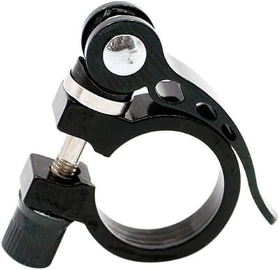 Fiets Zadelpenklem - Zadelpen Houder - Zadel Verstellen - Snelsluiting Aluminium - 318 mm - Zwart