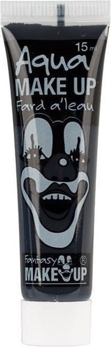 Horror schmink op waterbasis - zwart - tube 15 ml - Schminken - Schmink halloween/carnaval - Make-up