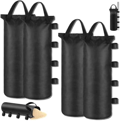Dailygoods - 4 stuks paviljoen-gewichten, paviljoen, zandzakken, Oxford zandzakken, verzwaring, 800D Oxford-gewichten, uitbreidbare tent, stabiliteit voor bevestiging van tentstokken, camping, strand, tuin, 50 x
