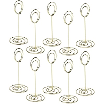 Lot de 10 porte-numéros de table, technologie de galvanoplastie, multifonction, facile à utiliser, mémo photo, note pour beige