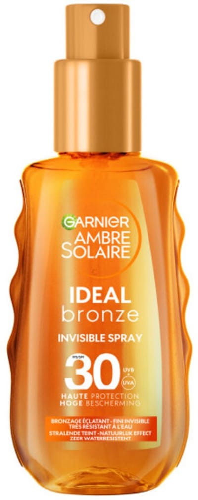 Garnier Ambre Solaire Ideal Bronze Onzichtbare Beschermende Spray SPF 30 - 3 x 150 ml - Voordeelverpakking