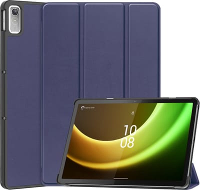 Hoesje Geschikt voor Lenovo Tab P11 (2e / 2nd Generatie) - Dun & Stevig - Trifold Bookcase - Hard Cover - Hardcover Book Case - Tablet Hoes - Donkerblauw