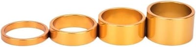 Fiets stuur afstandhouders - Helmringen - Stuurhoogte aanpassen - Duurzame aluminiumlegering - Set van 4 stuks - Goud