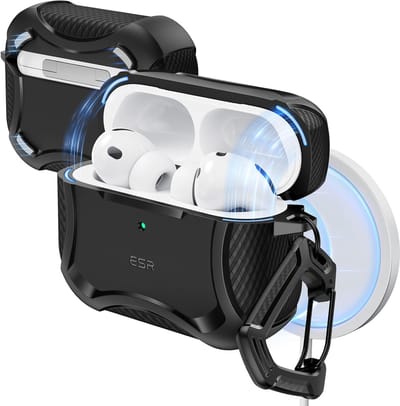 AirPods Pro 3 Beschermhoes - MagSafe Klaar, Schokbestendig met Riem, Zwart