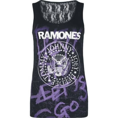 Ramones Top - Let's Go - S tot XXL - voor Vrouwen - zwart