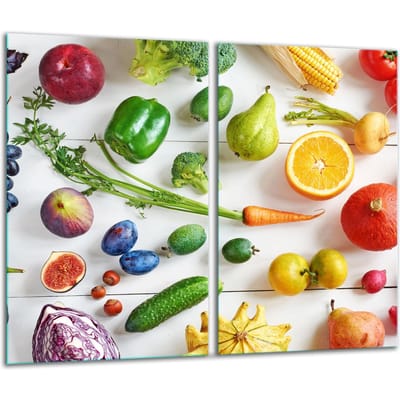 TMK ArtDeko - Snijplank - Glas - 2x 30x52 cm - Inductiekookplaat Bescherming