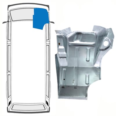 Reparatiepaneel voorste vloer voor Volkswagen Transporter T3 1979-1992 / Rechts