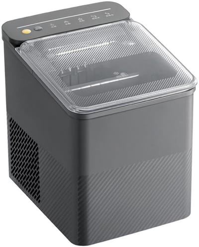 Ijsmachine - Ijsblokjesmaker - Snelle Verkoeling - Zelfreinigend UV Sterilisatie - 9-12 Blokjes Per Batch - Zilver