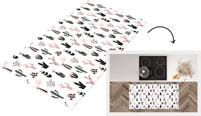 Keukenloper - Loper keuken - Meiden - Cactus - Roze - Patronen - 120x60 cm - Keukenloper vinyl