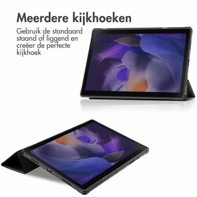 imoshion Tablet Hoes - Geschikt voor Samsung Galaxy Tab A8 (2021 / 2022) - Trifold Bookcase - Zwart