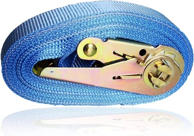 Spanband - Sjorband transportband - Lading Zekeren - Robuuste Ratel - 6m x 25mm - Blauw