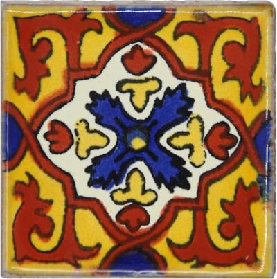 Keramische Tegels - Mexicaanse Decoratie - Muur Decoratie - Handgemaakt Patroon - 5cm - Blauw