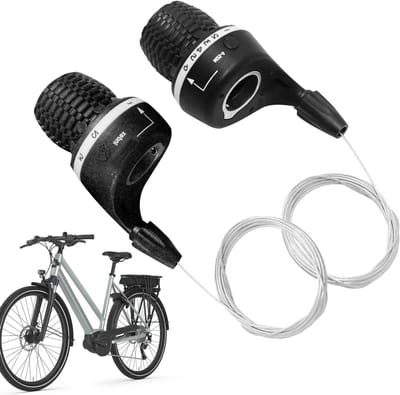 Fiets Schakelaar - Versnellingshendel Onderdeel - Fietsen Terrein Aanpassen - Precisie 6-versnellingen - 2.22 cm Diameter - Zwart