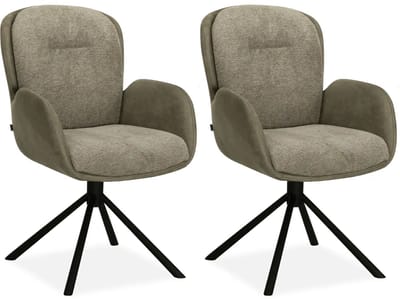 MX Sofa - Eetkamerstoel Longford - Sage (set van 2 stoelen)