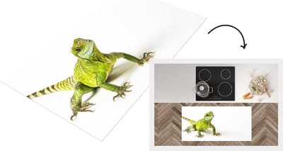 Keukenloper - Loper keuken - Hagedis - Reptiel - Groen - 120x60 cm - Keukenloper vinyl
