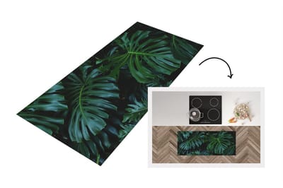 Keukenloper - Loper keuken - Jungle - Bladeren - Design - 120x50 cm - Keukenloper vinyl