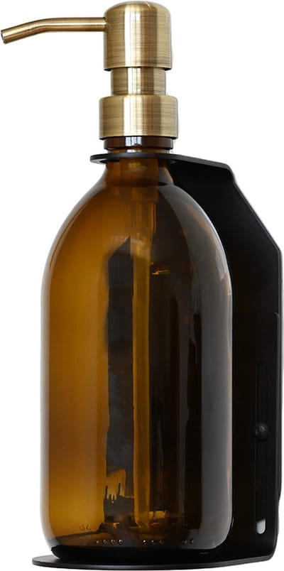 Groeikruid® Zeeppomphouder Zwart RVS inclusief Zeepdispenser | Single | 300 ml bronsgoud