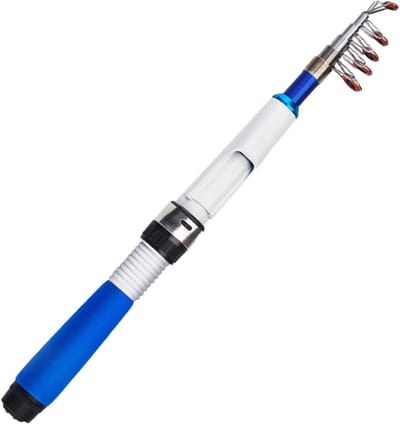 Telescopische Vishengel - Reishengel Uitschuifbaar - Vissen in Zoetwater - Vermoeidheidsreducerend Handvat - 120 cm - Zwart